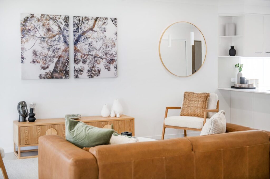 Interior of a display home at Palm Lake Resort Bargara